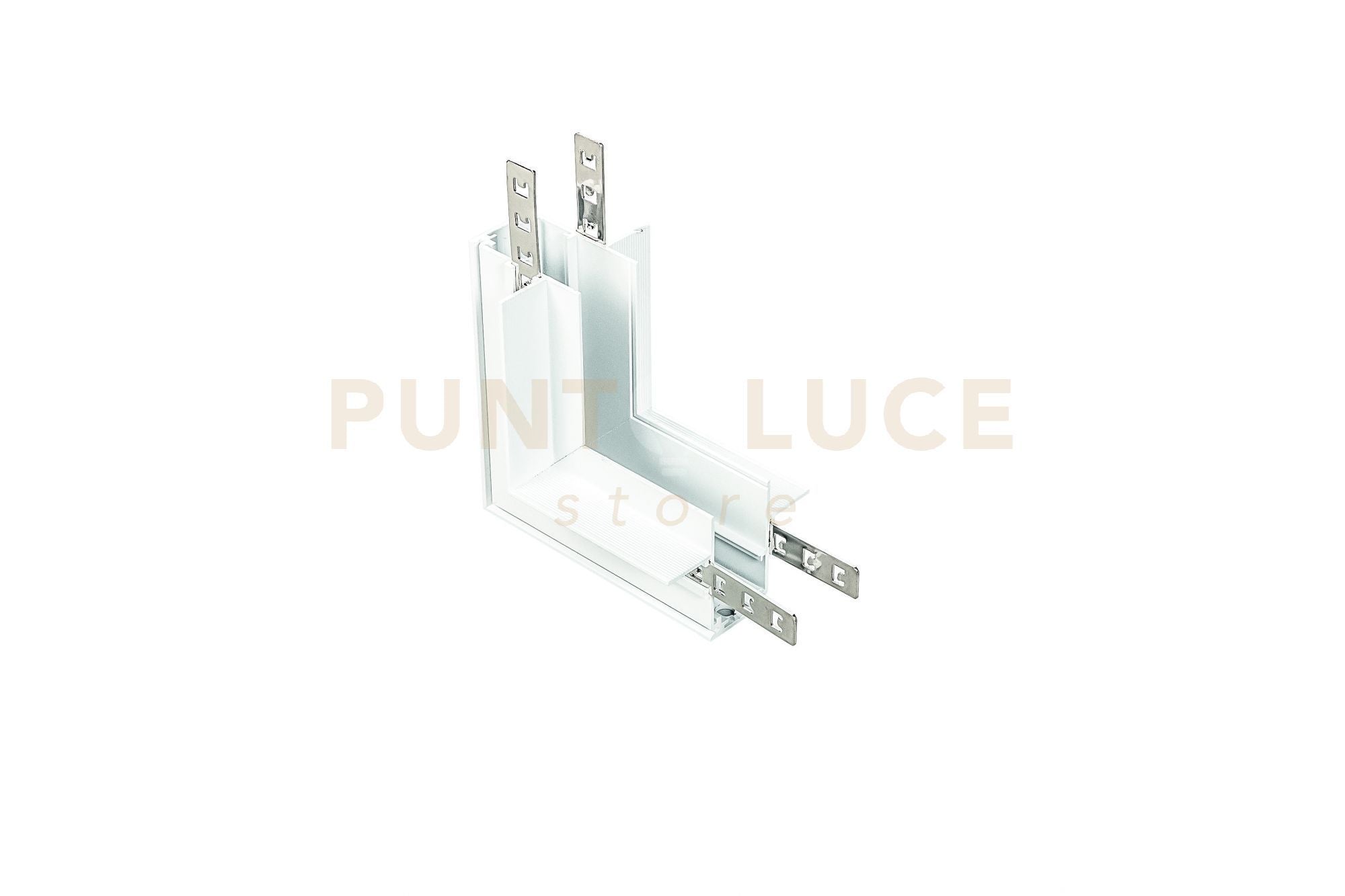 ANGOLARE VERTICALE DA INCASSO BIANCO PER SISTEMA BINARIO 48V