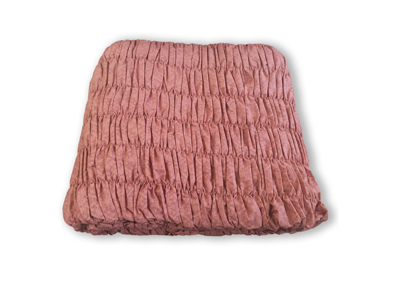 Copridivano Universale Arricciato Rosa Antico - 2 Posti - Rosa Antico