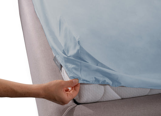 Lenzuolo Sotto Con Angoli Coprimaterasso In Microfibra No Stiro Tinta Unita - Singolo - Azzurro