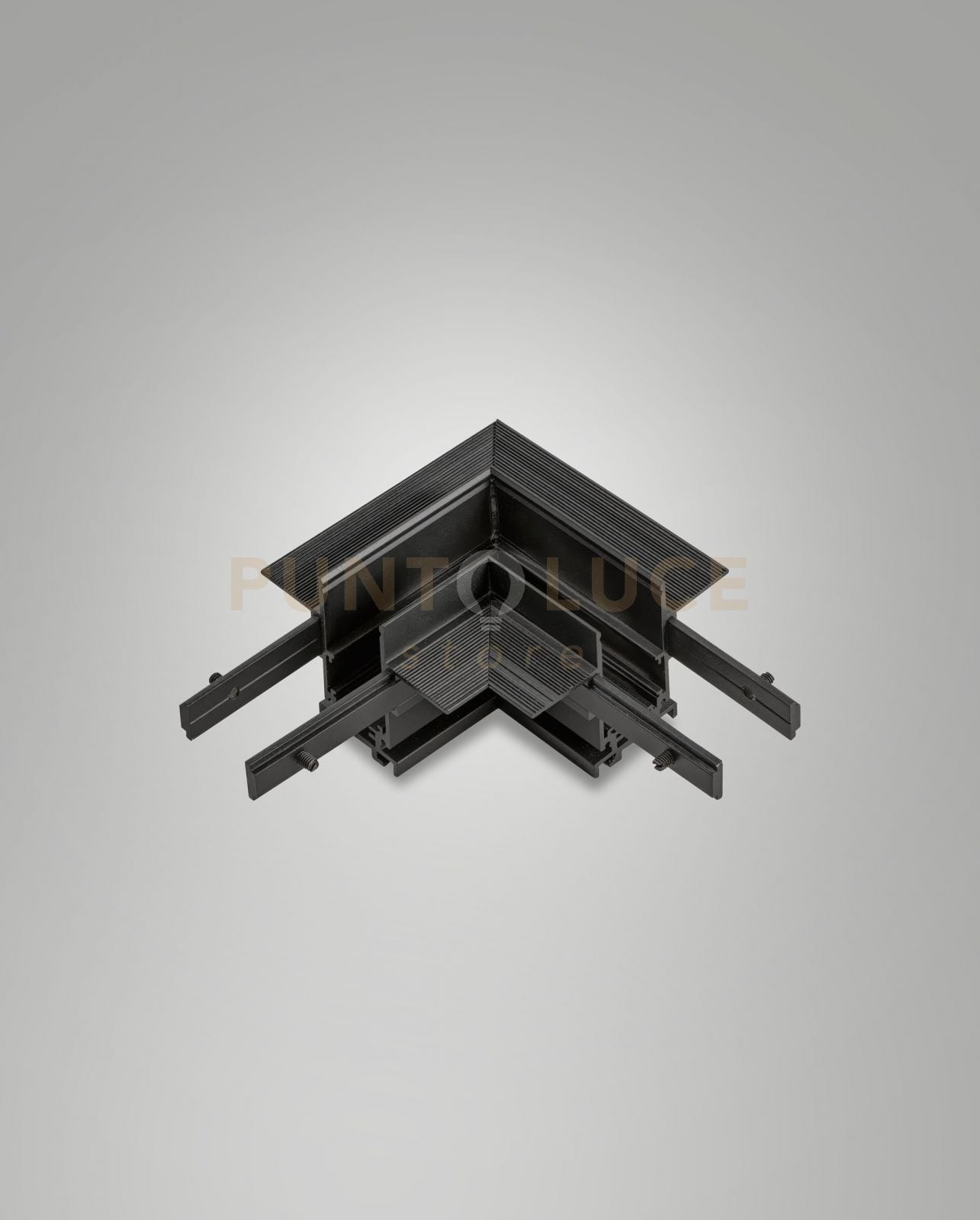 ANGOLO GIUNTO MECCANICO PER BINARIO TRACK 48V INCASSO NERO H5,4CM