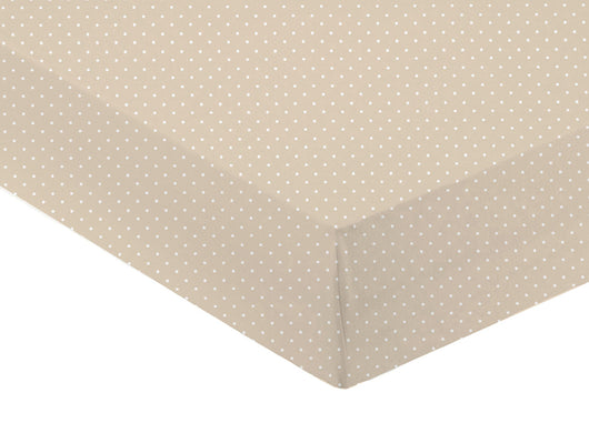 Lenzuolo Sotto Con Angoli Per Lettino E Culla Fantasia Pois - Culla - Beige
