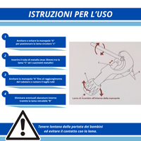 Tagliatubo per tubi in rame max 35 mm
