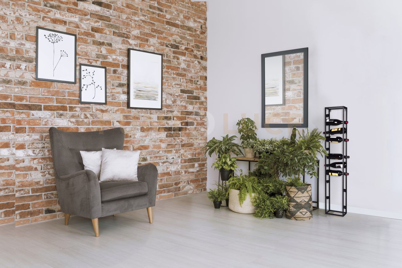 ANNA SCAFFALE PORTAVINI 12 BOTTIGLIE DA APPOGGIO E DA APPENDERE A PARETE IN METALLO NERO 25x135CM