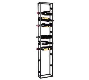 ANNA SCAFFALE PORTAVINI 12 BOTTIGLIE DA APPOGGIO E DA APPENDERE A PARETE IN METALLO NERO 25x135CM