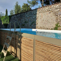 Piscina Laghetto fuori terra rivestita in Bambù ANTEA® 5,12 x 2,12 h.1,26 m