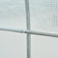 Serra da Giardino a Tunnel Per Piante in PE con Tubi in Ferro, Bianco, 350x200x200cm