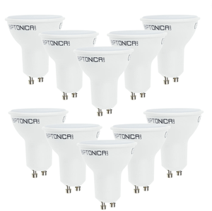 Lampadina dicroica led gu10 6.5 w resa 40watt risparmio energetico 2700k pezzi 10