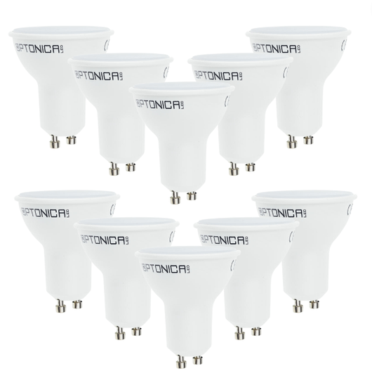 Lampadina dicroica led gu10 6.5 w resa 40watt risparmio energetico 2700k pezzi 10