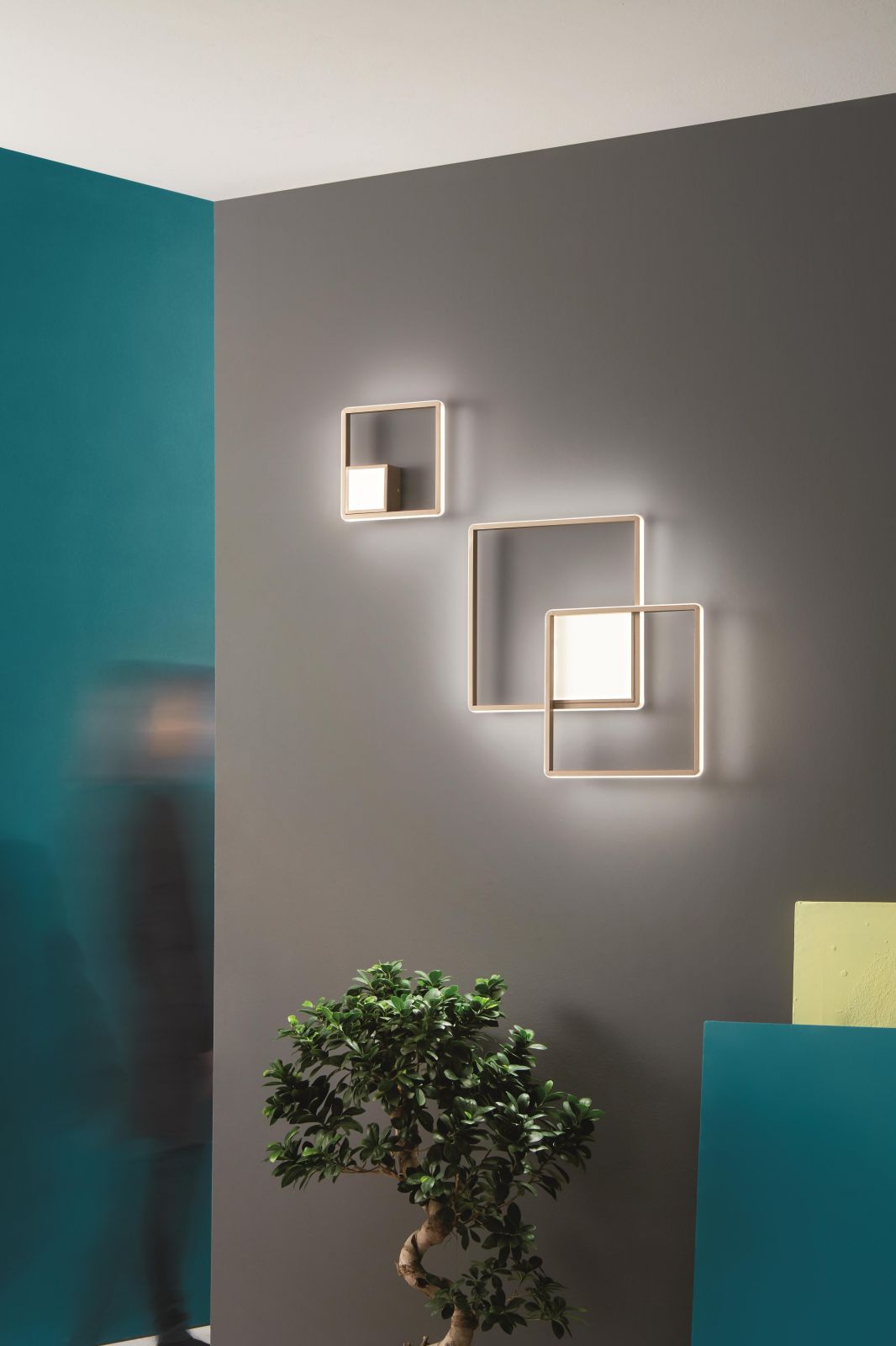 PLAFONIERA DOWEL ORO LED 3000K 22W 1817LM 24CM DIMMERABILE