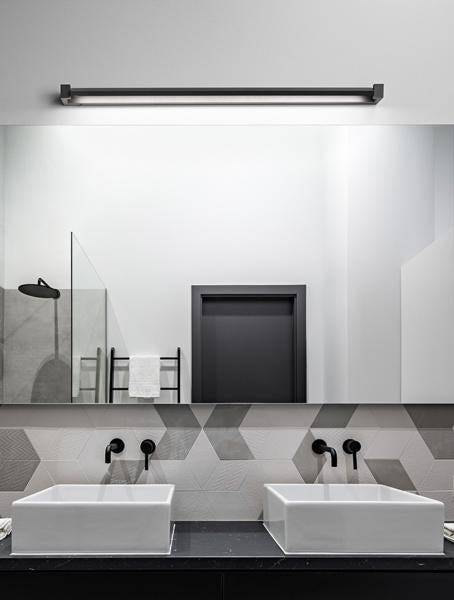 SWAY Applique LED 35W 3200LM CCT 3000K 4000K 6000Kin metallo verniciato nero orientabile 100cm