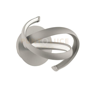 APPLIQUE LUMEN SILVER LED 3000K 500LM 10W DIMMERABILE H.22CM