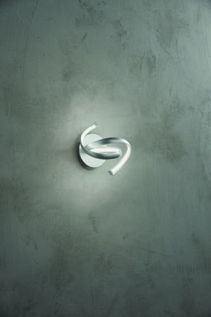 APPLIQUE LUMEN SILVER LED 3000K 500LM 10W DIMMERABILE H.22CM