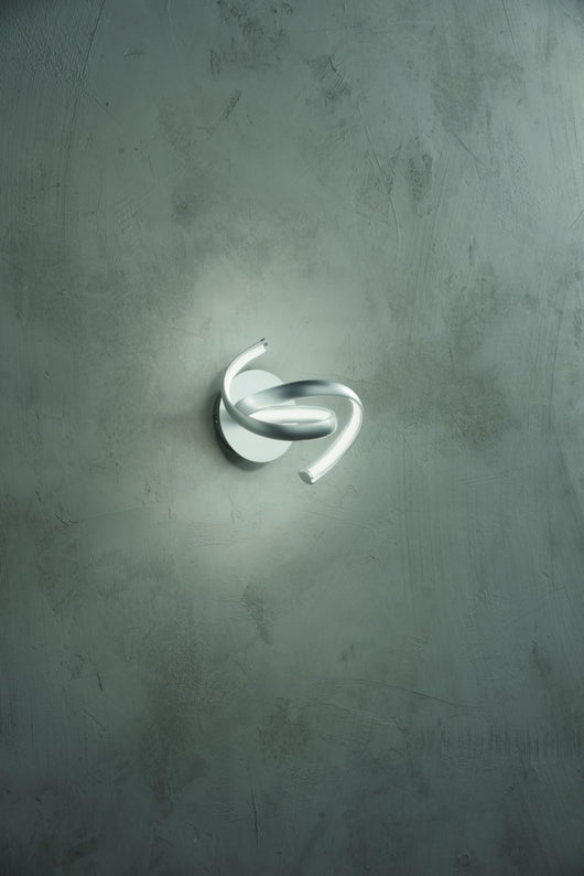 APPLIQUE LUMEN SILVER LED 3000K 500LM 10W DIMMERABILE H.22CM