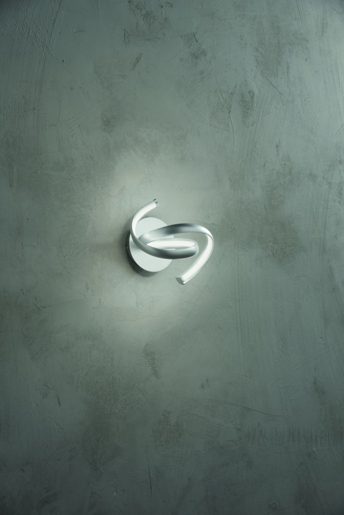 APPLIQUE LUMEN SILVER LED 3000K 500LM 10W DIMMERABILE H.22CM