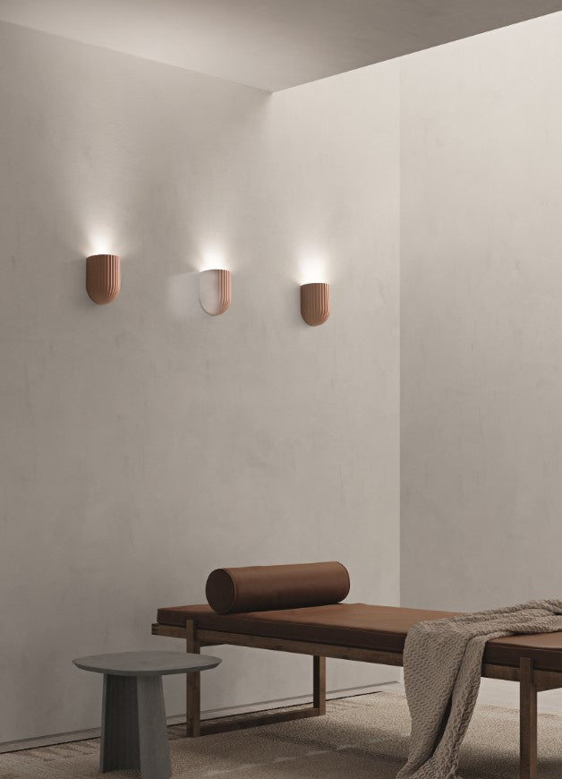 APPLIQUE  BETON EFFETTO CEMENTO RUGGINE ATTACCO GU10 1 LUCE