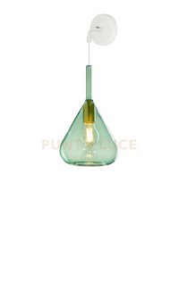 APPLIQUE BIANCO 1 LUCE VETRO VERDE 1177BI-A-VE