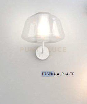 APPLIQUE BIANCO VETRO ALPHA TRASPARENTE 1176BI-A ALPHA-TR