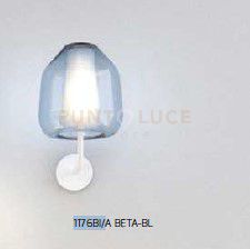 APPLIQUE BIANCO VETRO BETA BLU 1176BI-A BETA-BL