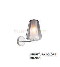 APPLIQUE BIANCO VETRO GAMMA FUME 1176BI-A GAMMA-FU