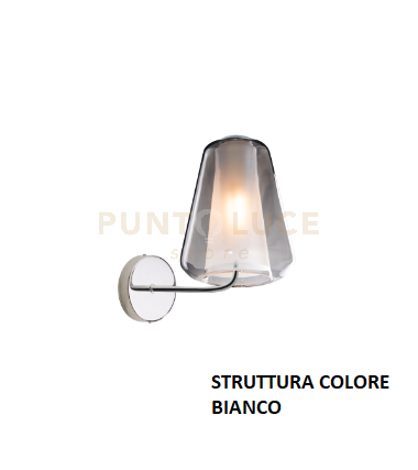 APPLIQUE BIANCO VETRO GAMMA FUME 1176BI-A GAMMA-FU