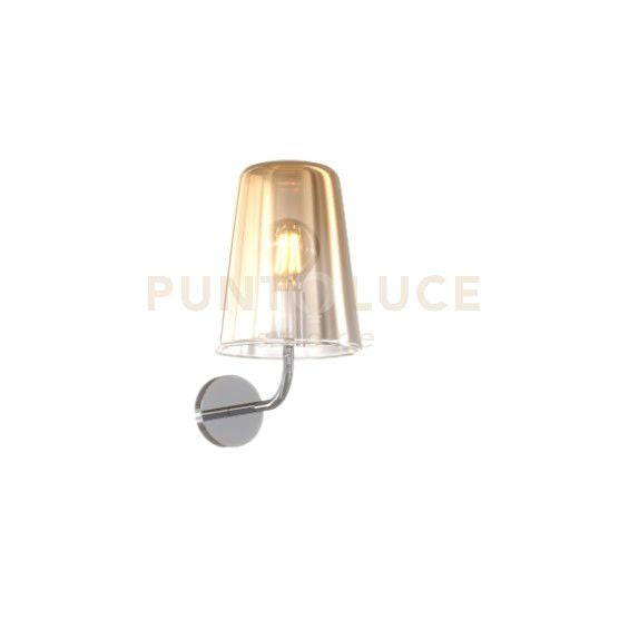 APPLIQUE CROMO 1 LUCE AMBRA 1164CR-AT-AM