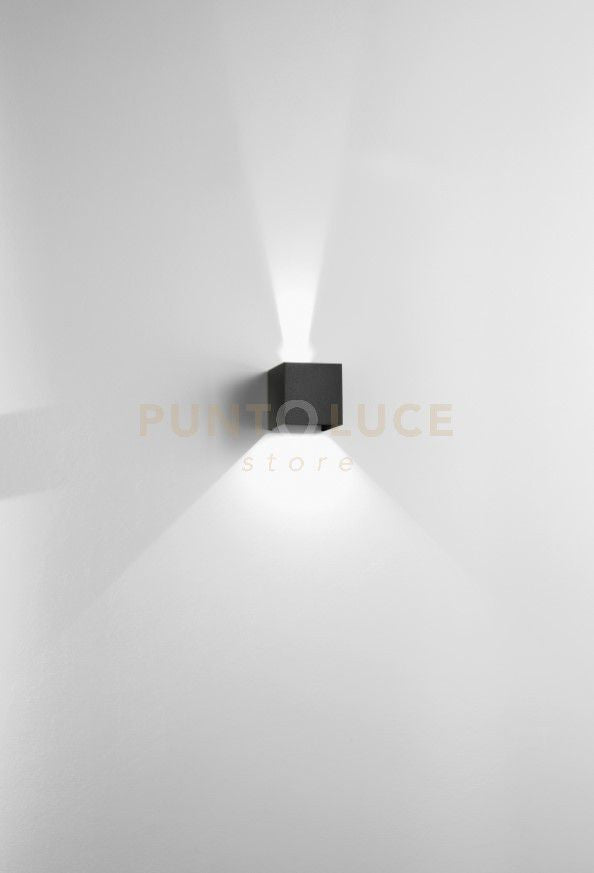 APPLIQUE DA ESTERNO A LED CUBE ANTRACITE 3000K 720LM 10W 10X10X10CM IP65