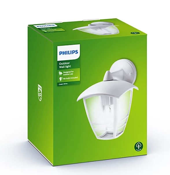 APPLIQUE DA ESTERNO CREEK DOWN BIANCO RISPARMIO ENERGETICO