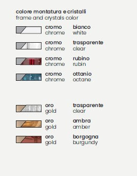 APPLIQUE  PAGANINI BORGOGNA ORO 1 LUCIATTACCO E14 H.30CM