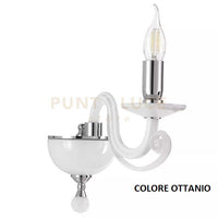 APPLIQUE 1306 1 LUCE OTTANIO E CROMO ATTACCO E14 H.20CM