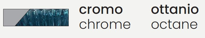 APPLIQUE 1306 2 LUCI OTTANIO E CROMO ATTACCO E14 L.36CM