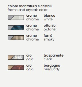 APPLIQUE DEBUSSY 2 LUCI BIANCO SATINATO CROMO ATTACCO E14 L.38CM