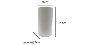 APPLIQUE LAMPADA INTERNO CILINDRO GESSO BIANCO DOPPIA LUCE