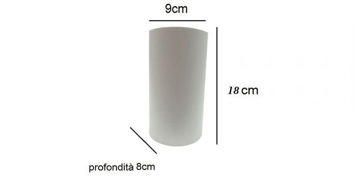 APPLIQUE LAMPADA INTERNO CILINDRO GESSO BIANCO DOPPIA LUCE