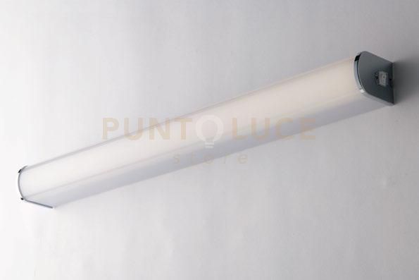 APPLIQUE LED BLASTER BIANCA E CROMO 15W 1720LM 4000K IP44 60X 5,3X5,5CM CON INTERRUTTORE