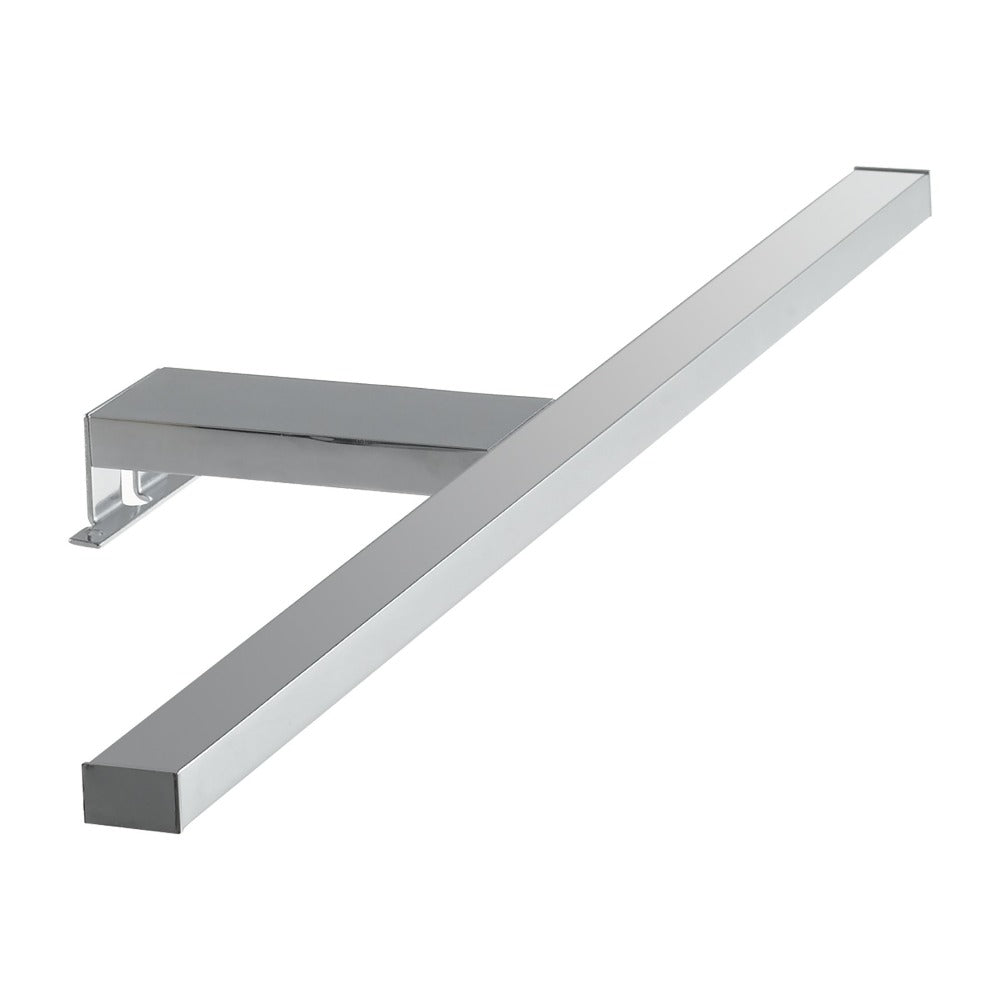 APPLIQUE LED RIVA CROMO FISSAGGIO PARETE E SPECCHIO 8W 770LM 4000K IP44 56X14,7X3CM