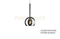 APPLIQUE OTTONE SAT. 1 LUCE PICCOLA VETRO CROMO 1155OS-A-CR