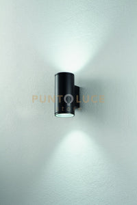 APPLIQUE PER ESTERNI JUBO 2 LUCI ATTACCO GU10 BIANCO  H.21,5CM