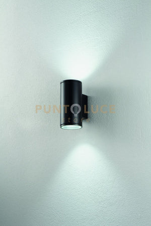 APPLIQUE PER ESTERNI JUBO 2 LUCI ATTACCO GU10 BIANCO  H.21,5CM