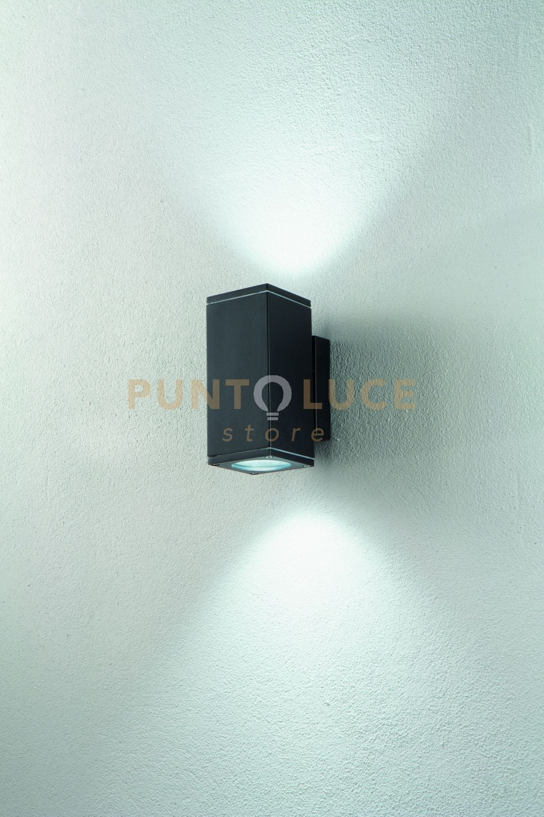 APPLIQUE PER ESTERNI NEVADA 2 LUCI ATTACCO GU10 MARRONE H.22,5CM