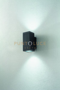 APPLIQUE PER ESTERNI NEVADA 2 LUCI ATTACCO GU10 MARRONE H.22,5CM