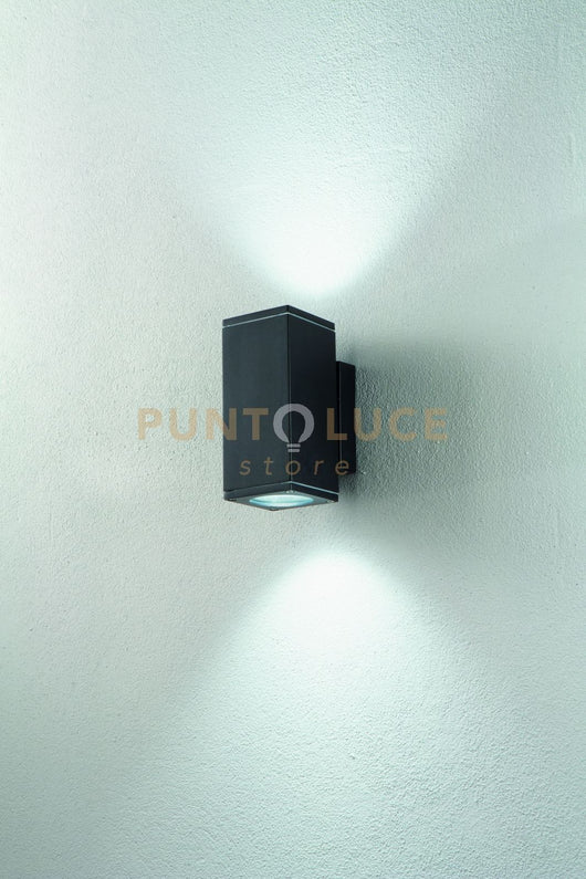 APPLIQUE PER ESTERNI NEVADA 2 LUCI ATTACCO GU10 MARRONE H.22,5CM