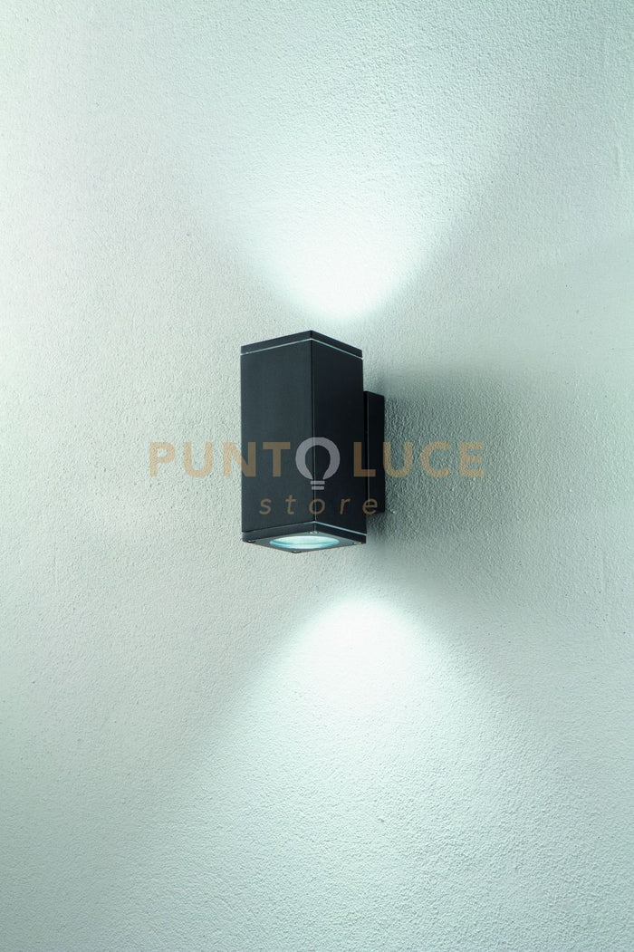 APPLIQUE PER ESTERNI NEVADA 2 LUCI ATTACCO GU10 MARRONE H.22,5CM