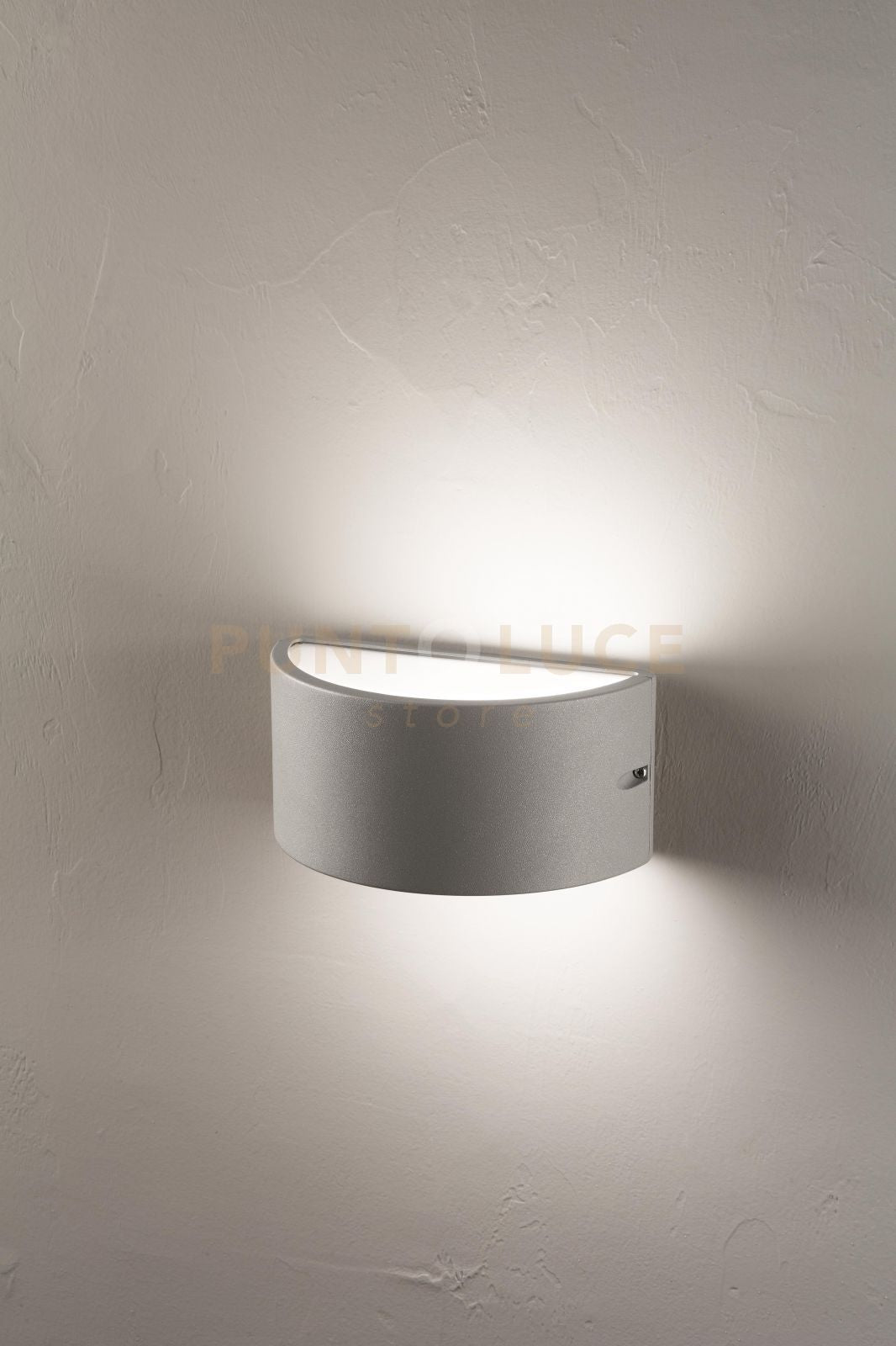 APPLIQUE LINUS SILVER 1 LUCE ATTACCO E27 L.25CM BIEMISSIONE IP44