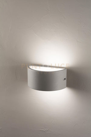 APPLIQUE LINUS SILVER 1 LUCE ATTACCO E27 L.25CM BIEMISSIONE IP44