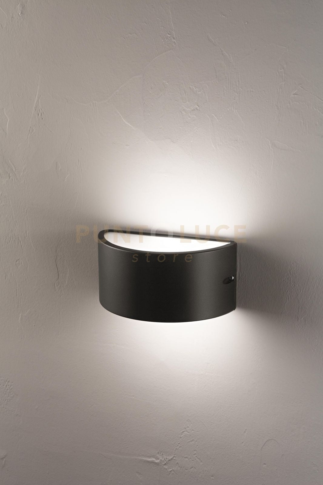 APPLIQUE LINUS NERA 1 LUCE ATTACCO E27 L.25CM BIEMISSIONE IP44