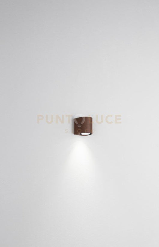 APPLIQUE ZENO ROUND CORTEN 1 LUCE ATTACCO GU10 IP65 H.8CM