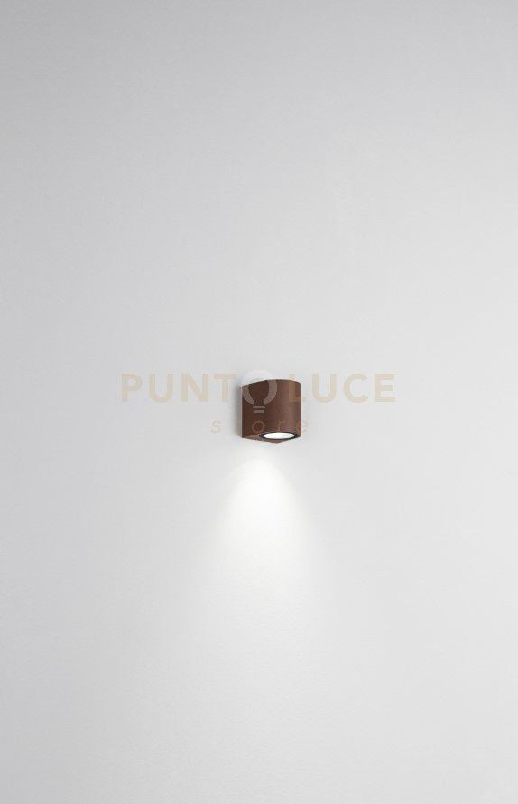 APPLIQUE ZENO ROUND CORTEN 1 LUCE ATTACCO GU10 IP65 H.8CM