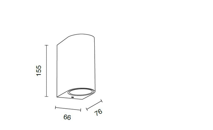 APPLIQUE ZENO ROUND CORTEN 2 LUCI ATTACCO GU10 IP65 BIEMISSIONE
