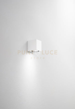 APPLIQUE ZENO SQUARE BIANCO 1 LUCE ATTACCO GU10 IP65 H.8CM