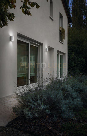 APPLIQUE ZENO SQUARE BIANCO 2 LUCI ATTACCO GU10 IP65 H.15,5CM